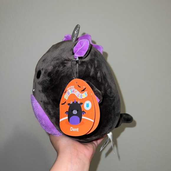New Halloween FTM 8” Dent The Black and Purple Dragon Squishmallows - Picture 9 of 11